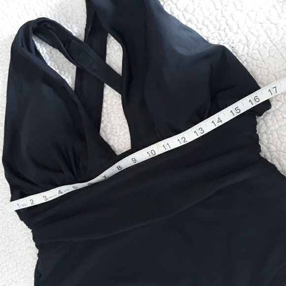 New Cupshe Large Black Cross Straps One Piece Swim Bathing Suit - Picture 11 of 14